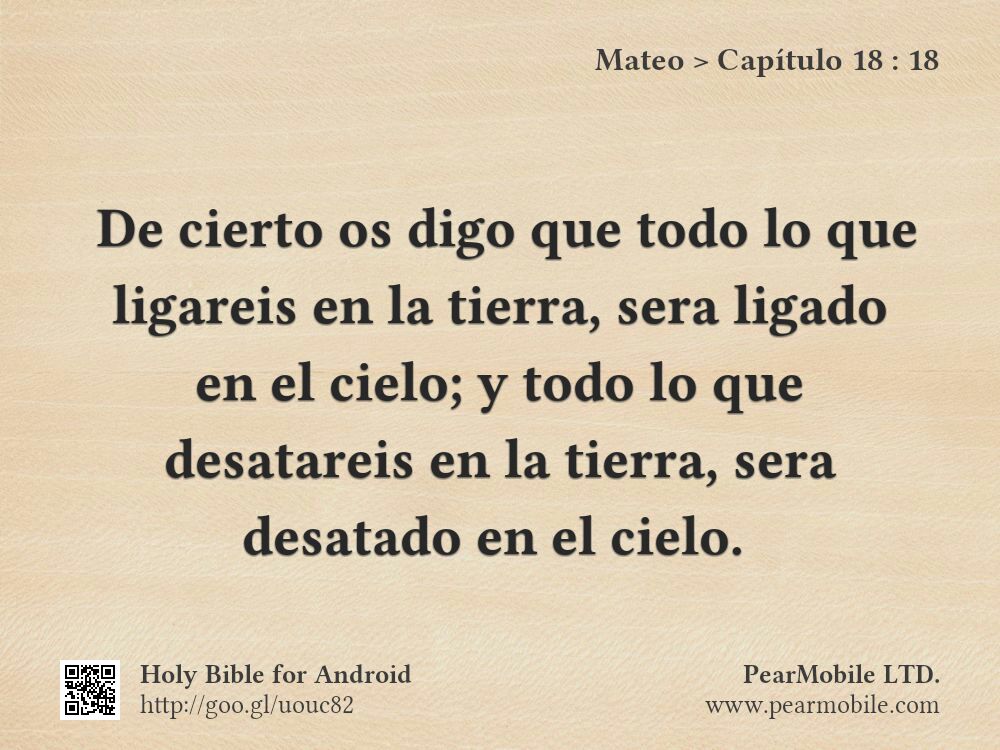 Mateo, Capítulo 18:18